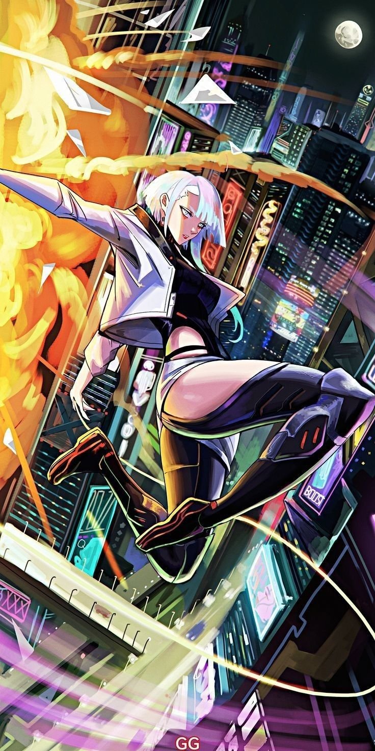 cyberpunk anime wallpaper