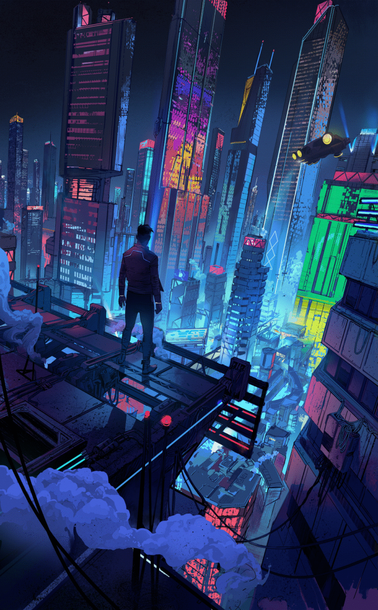 cyberpunk anime wallpaper