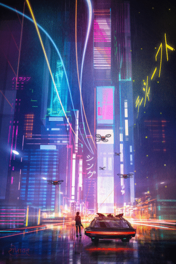 cyberpunk anime wallpaper