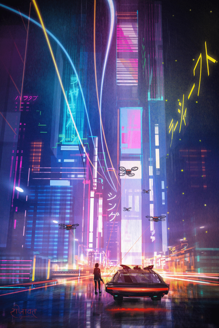 cyberpunk anime wallpaper