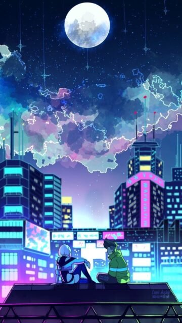 cyberpunk anime wallpaper